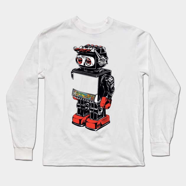 Toy Robot Long Sleeve T-Shirt by jonathanmor